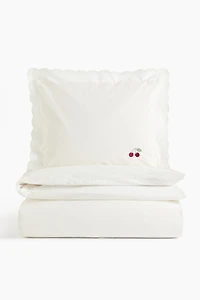 Housse de couette avec détail brodé