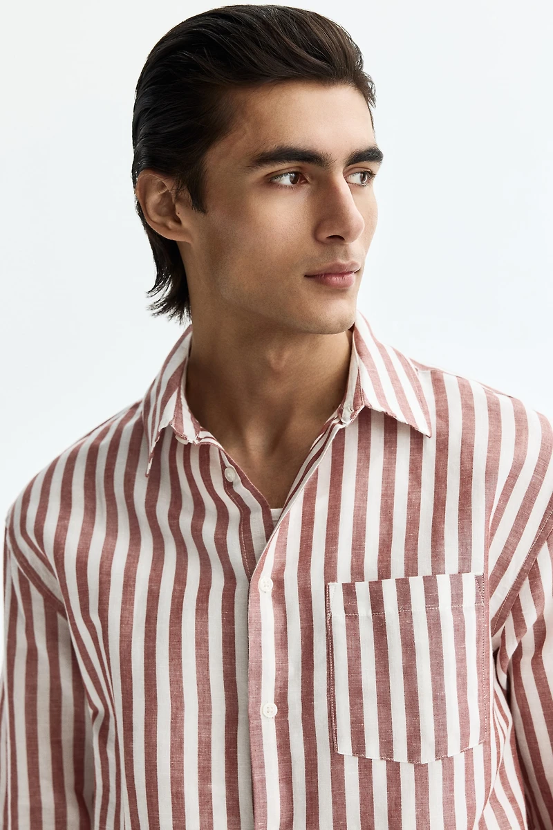 Relaxed-Fit Linen-Blend Shirt