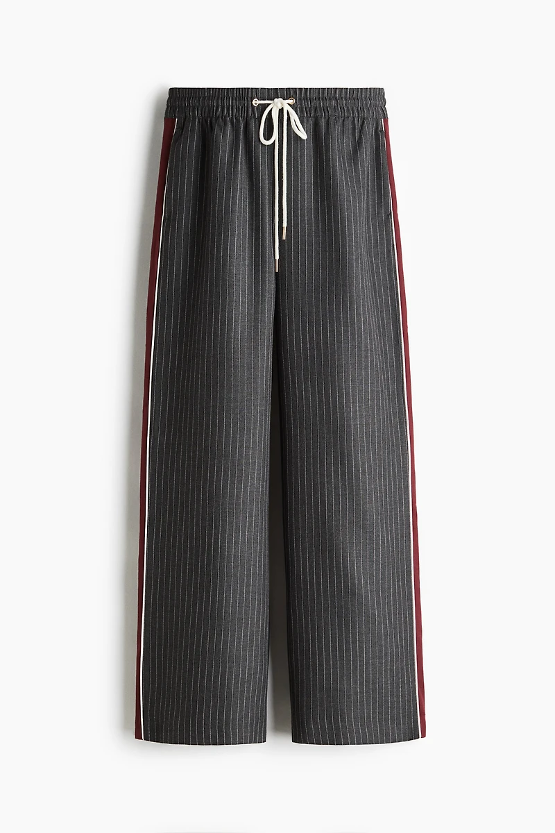 Wide-Leg Drawstring Pants