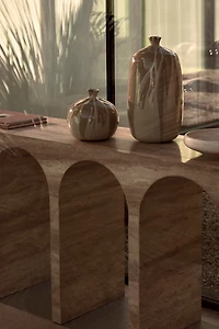 Hand-Painted Terracotta Vase