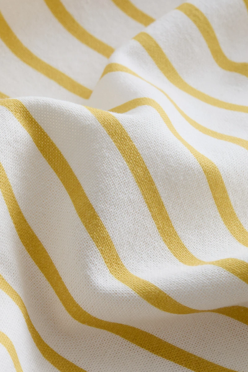 Housse de coussin en lin mélangé
