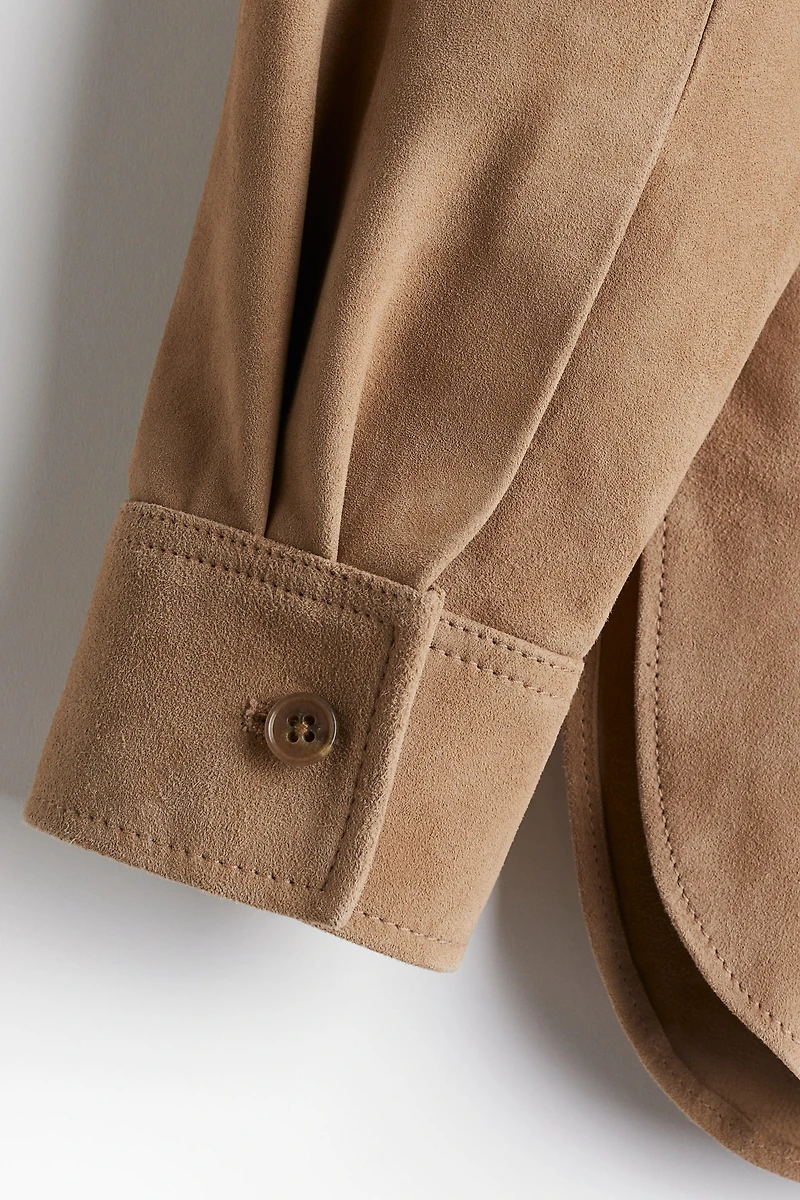 Suede Pullover Blouse