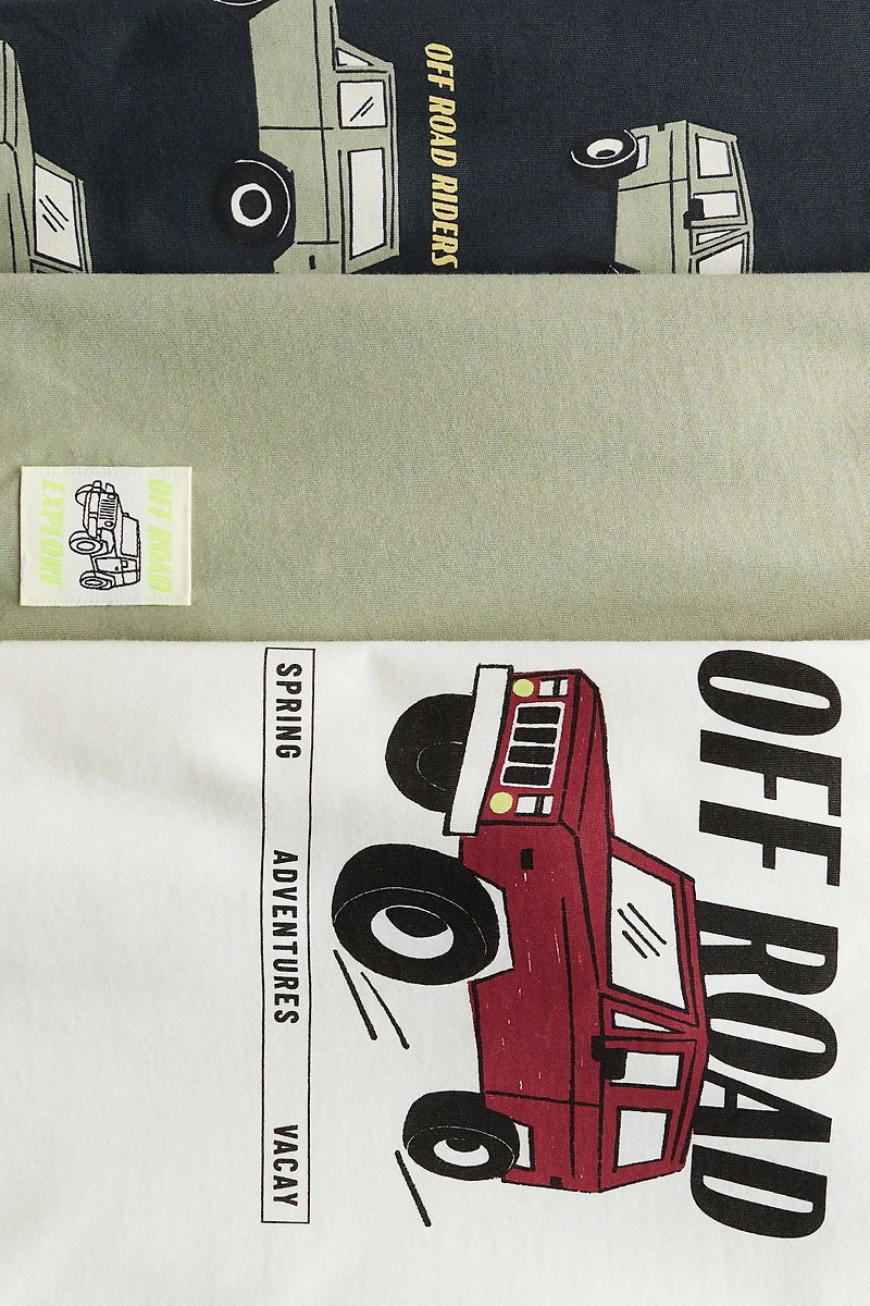 3-pack Printed T-shirts