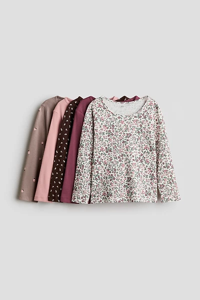 5-Pack Long-Sleeved Cotton T-Shirts