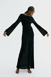 Pointelle-Knit Maxi Dress