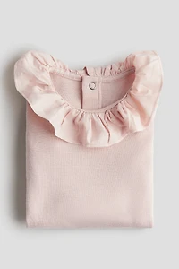 Bodysuit with Ruffle Collar