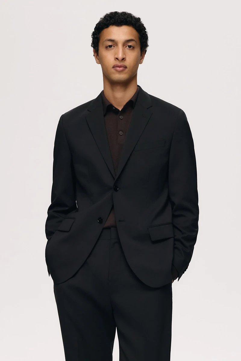 Slim Fit Wool-Blend Jacket