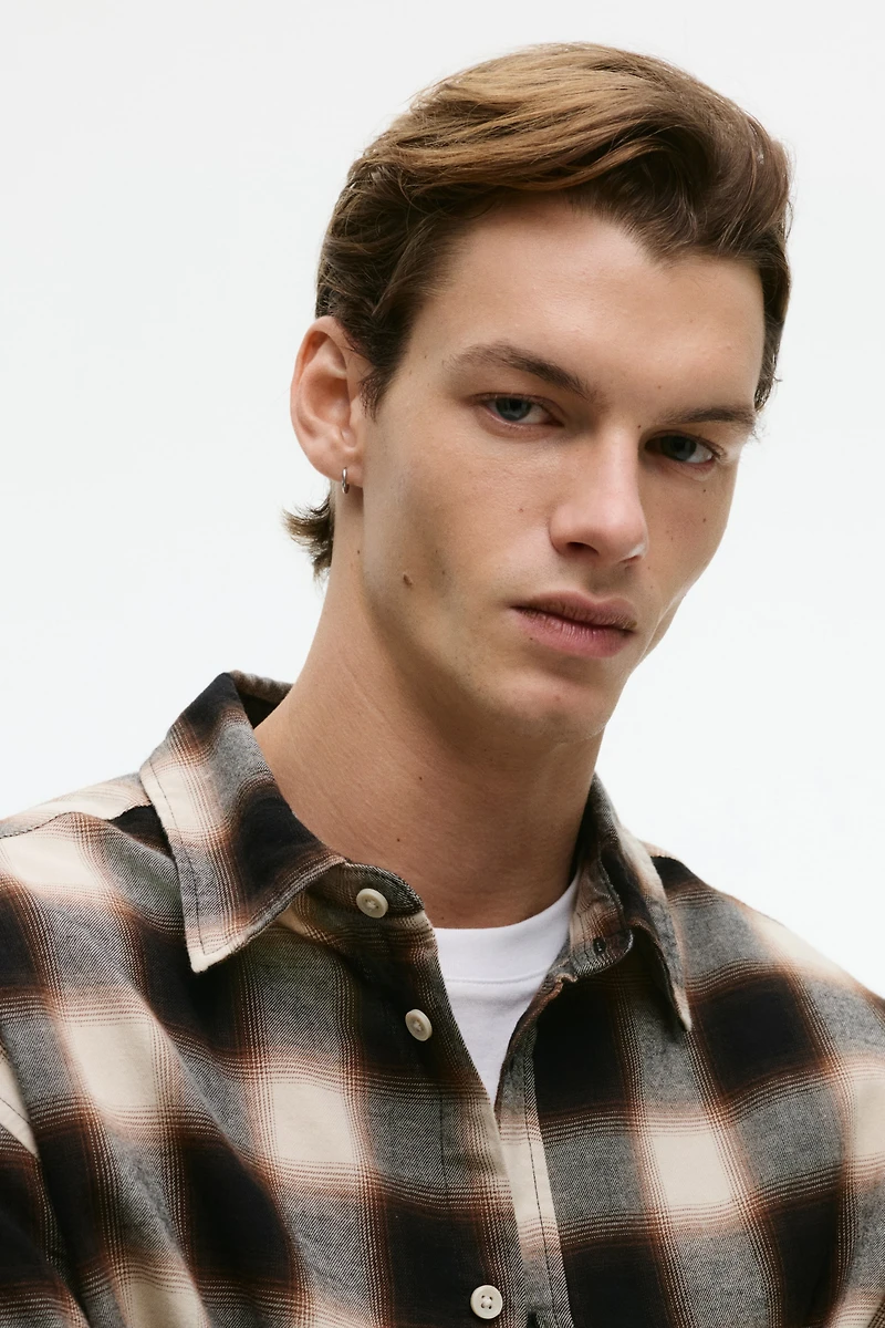 Chemise décontractée en flanelle