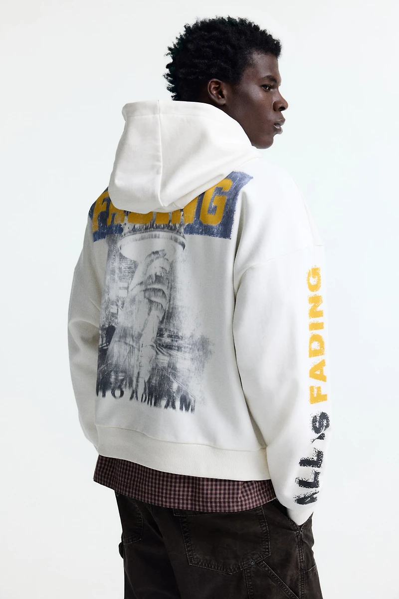 Oversized-Fit Printed Hoodie