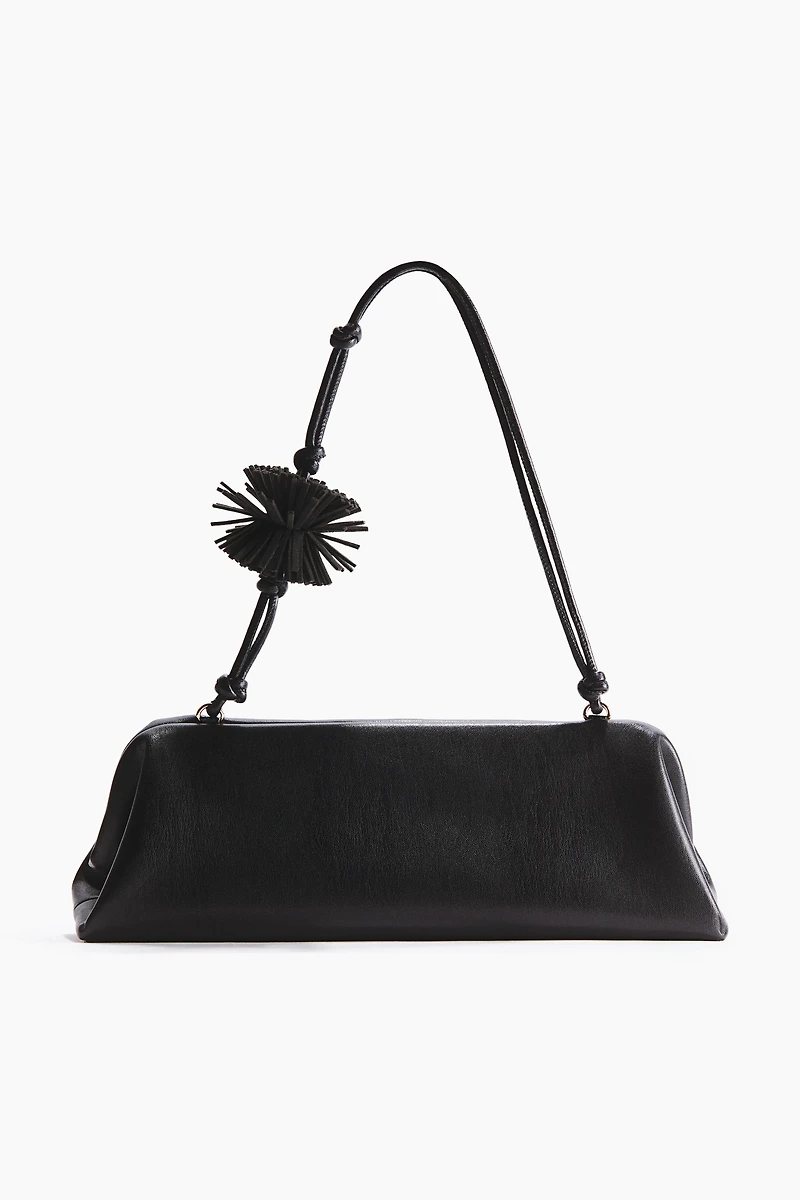Pompom-Detail Shoulder Bag