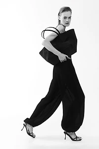 Balloon-Leg Pants with Drawstring