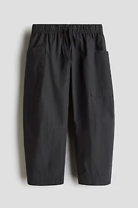 Barrel-Leg Cotton Pants