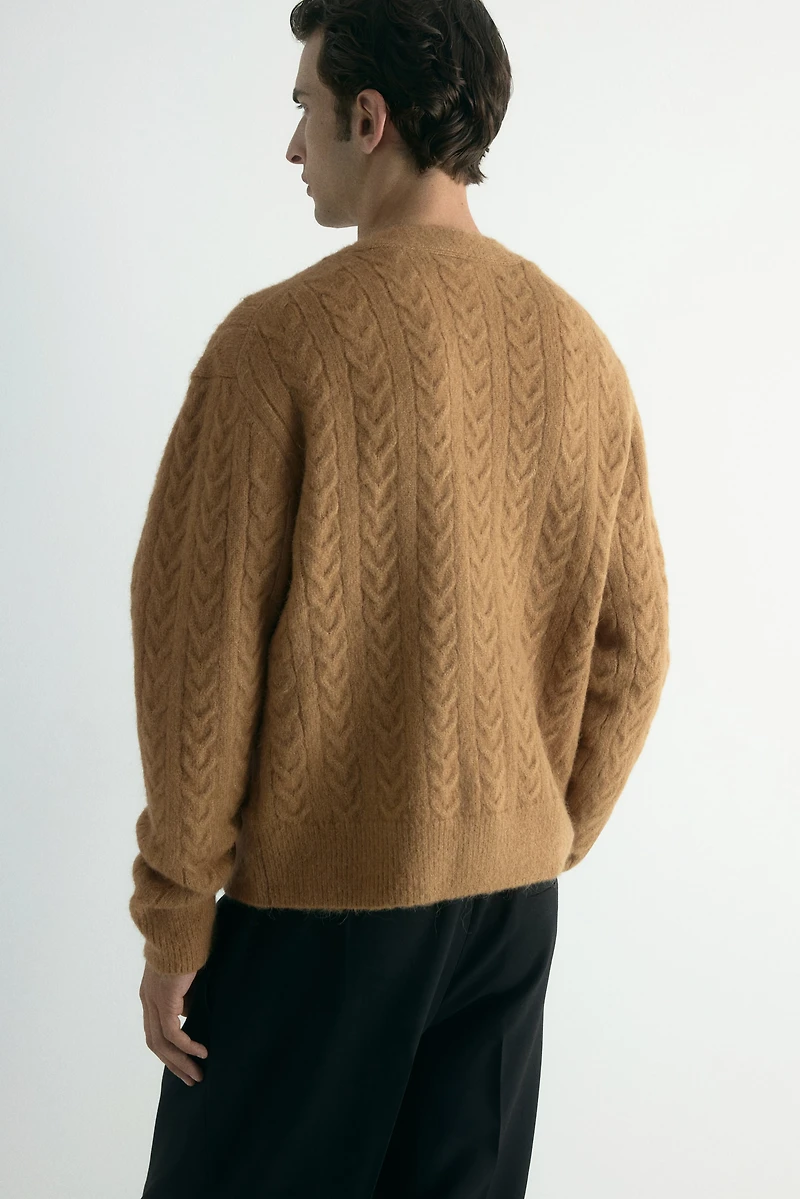 Loose-Fit Wool-Blend Cardigan