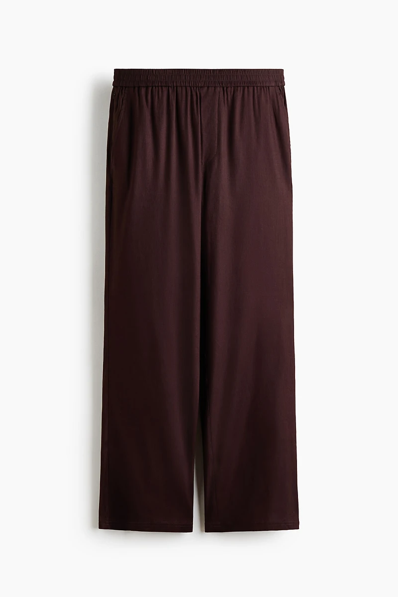 Easy-Care Loose-Fit Linen-Blend Pants