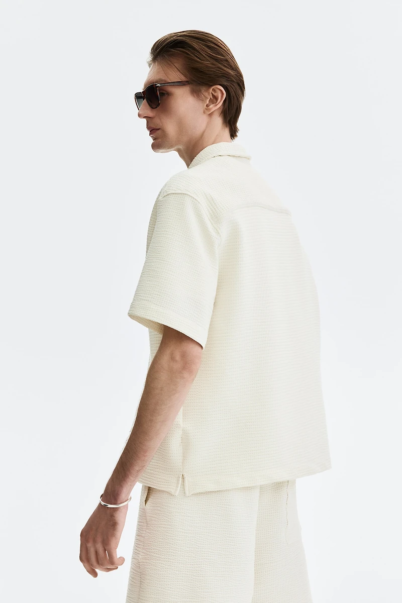 Relaxed-Fit Waffled Resort Shirt