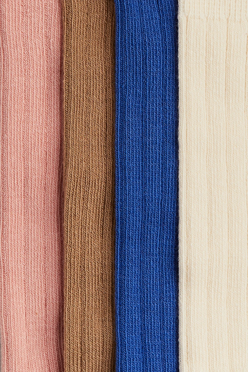 4-pack Rib-Knit Knee Socks