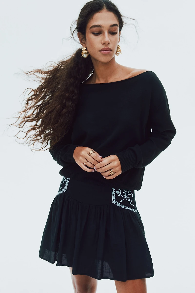 Off-the-Shoulder Sweater