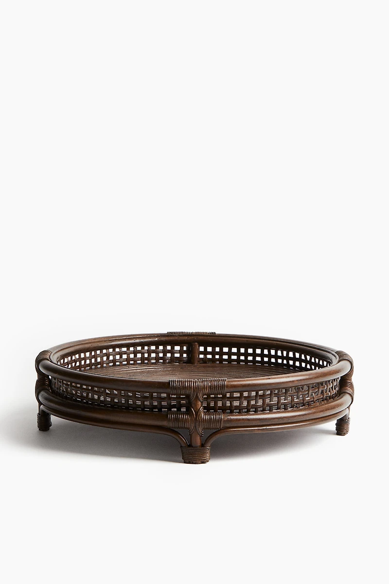 Round Rattan Tray