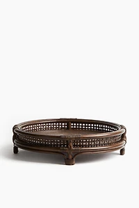 Round Rattan Tray