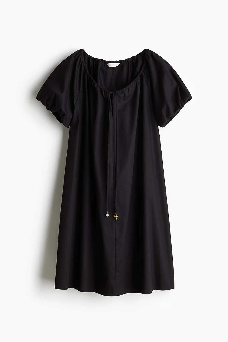 Drawstring-Neck Dress