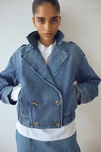 Double-Breasted Denim Jacket