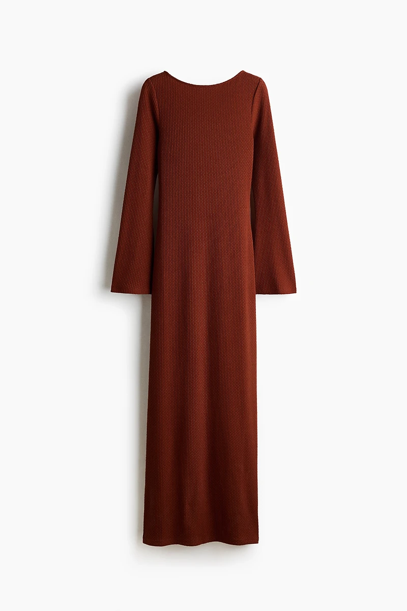 Robe maxi en tricot texturé