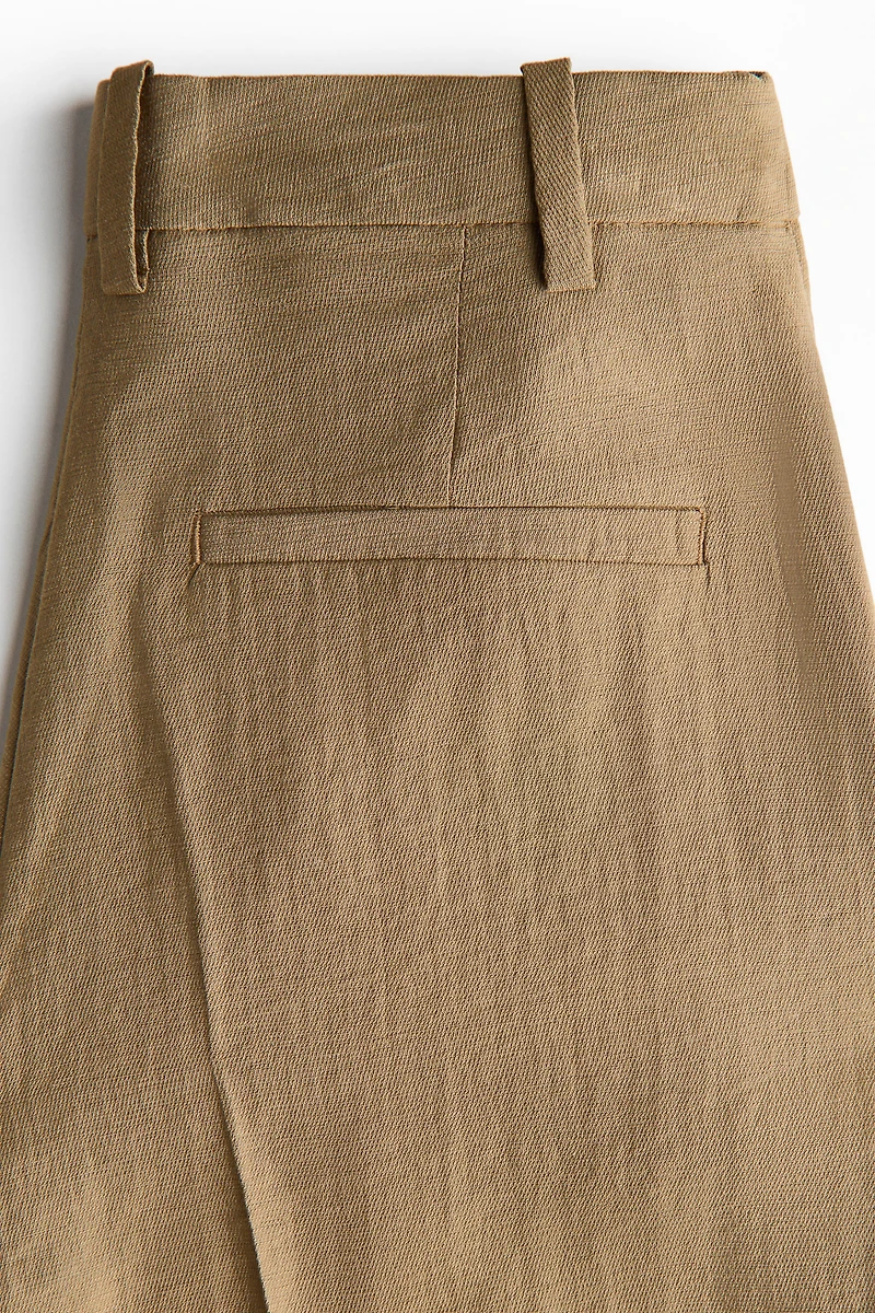 Dressy Linen-Blend Culottes