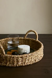 Round Straw Tray