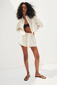 Linen Drawstring Shorts