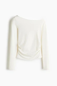 Haut asymétrique à effet drapé