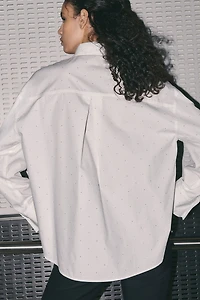 Chemise grande taille ornée de strass