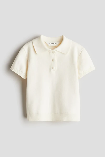 Polo en maille fine de coton