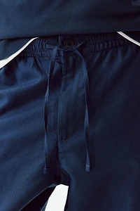 Regular-Fit Linen-Blend Pants