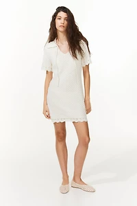 Pointelle-Knit Dress