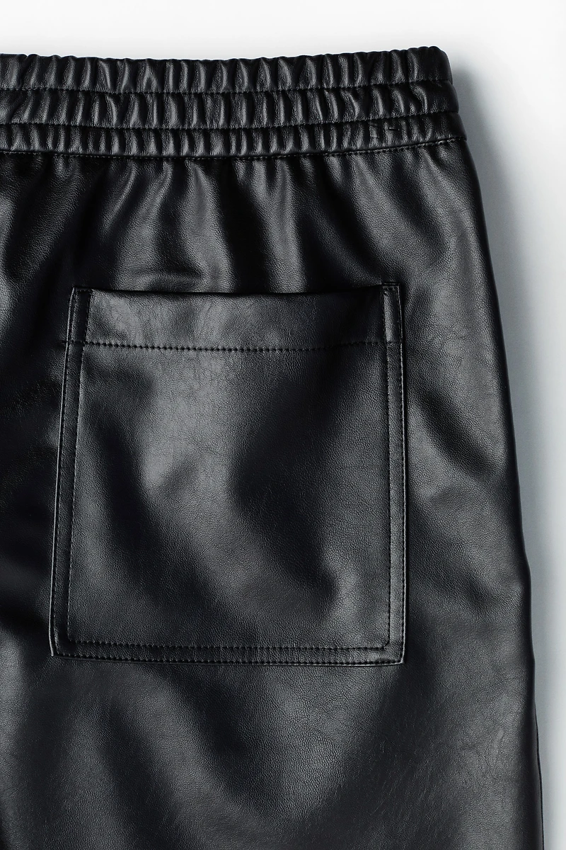 Relaxed-Fit Coated Shorts