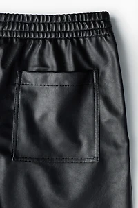 Relaxed-Fit Coated Shorts