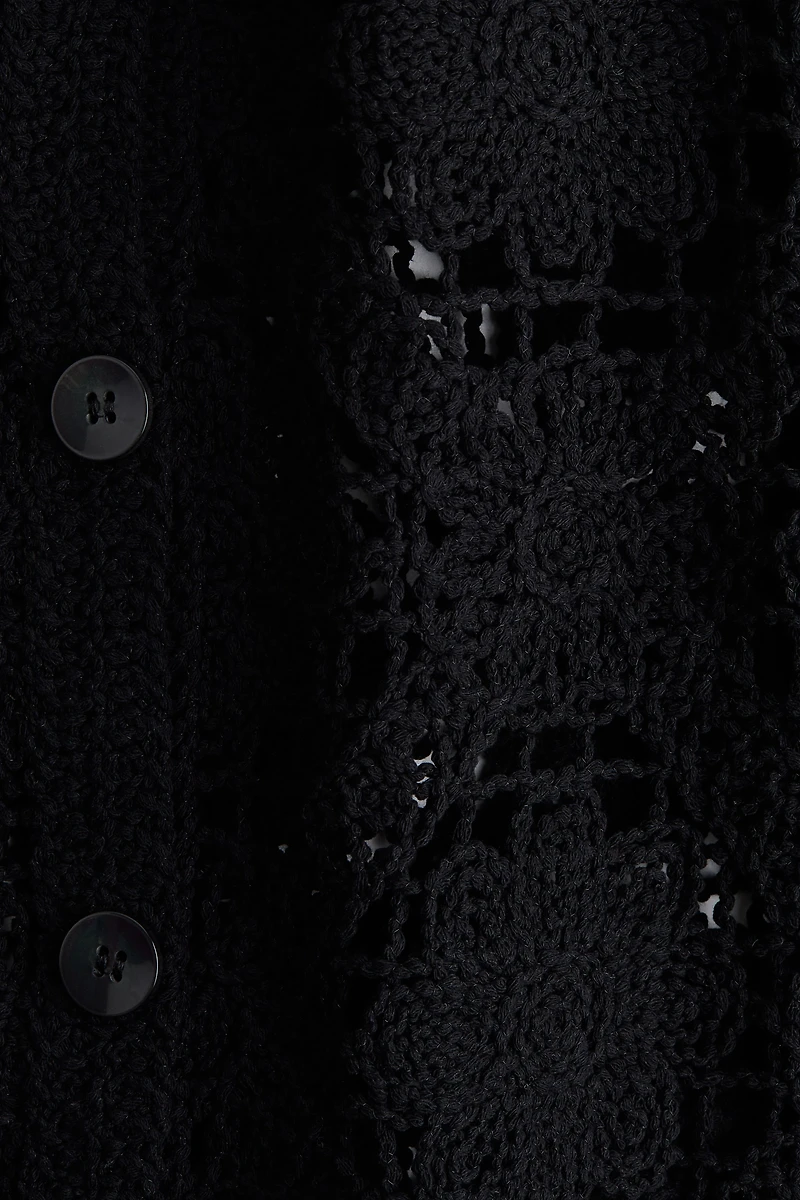 Crochet-Look Cardigan