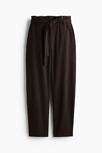 Pantalon tonneau avec ceinture à nouer