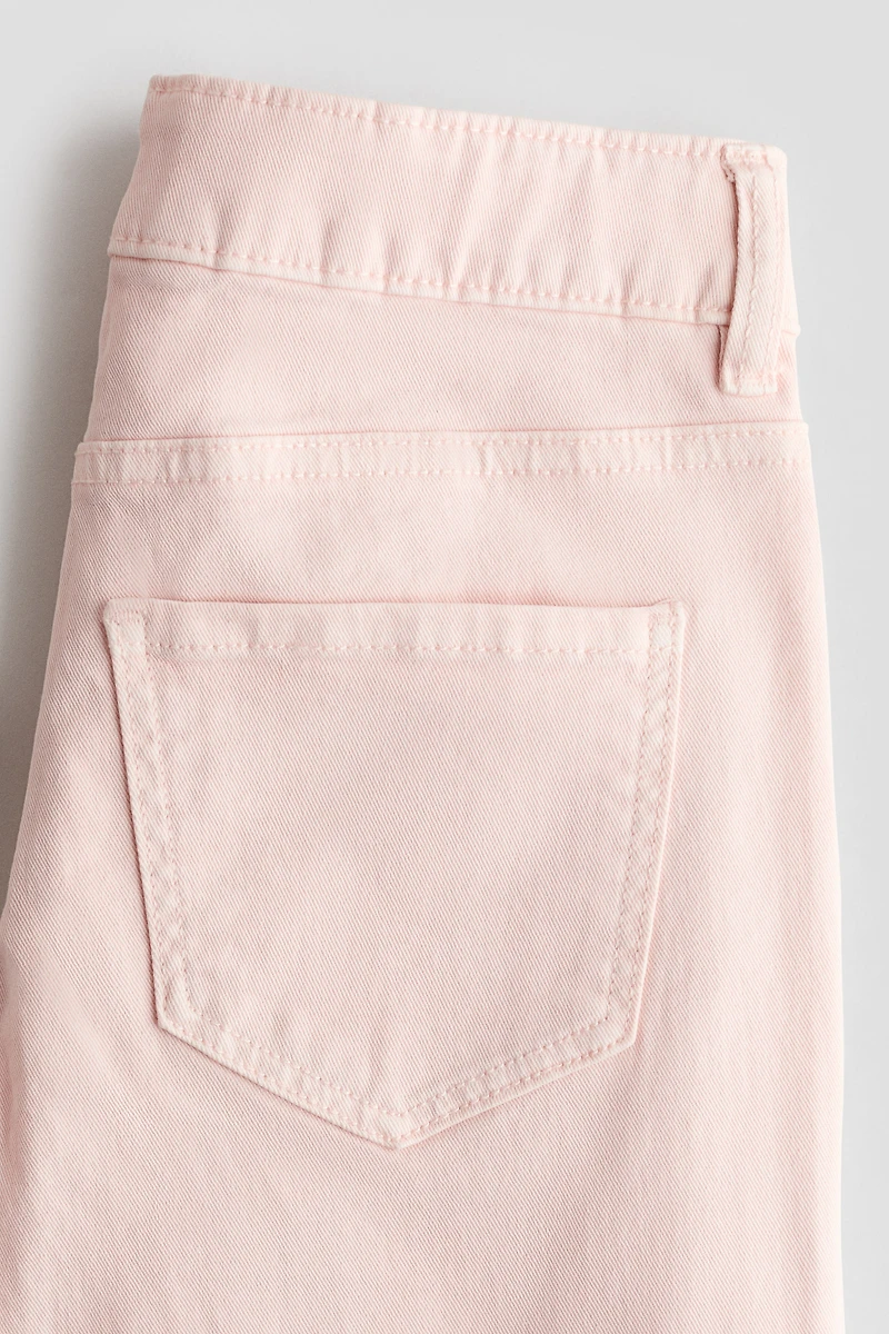 Wide-Leg Twill Pants