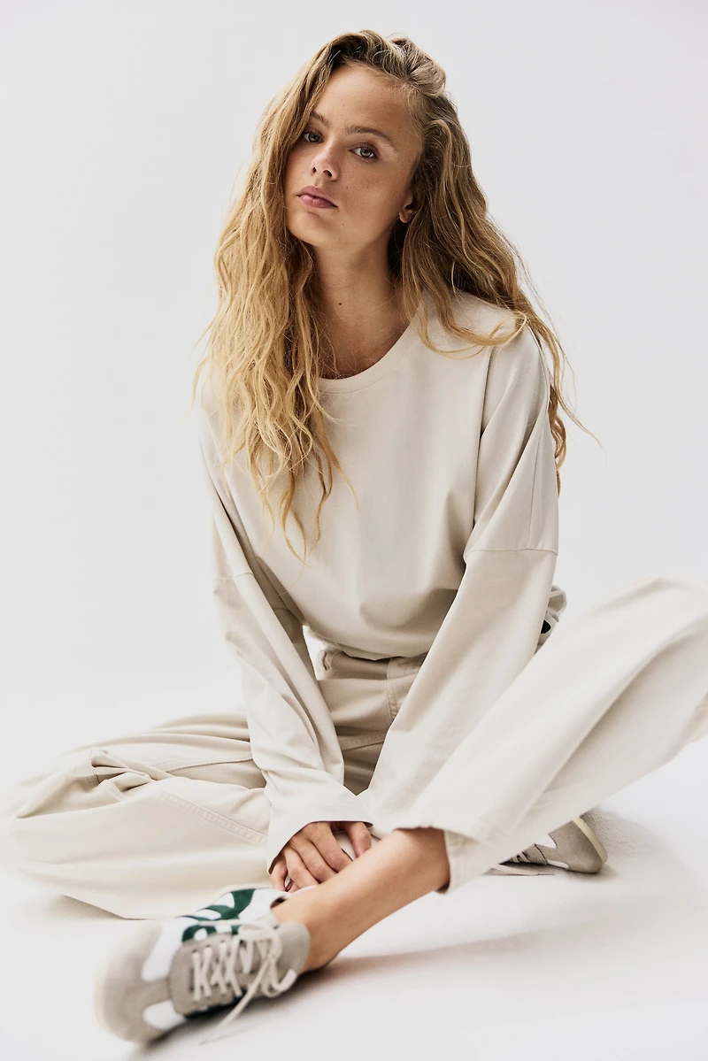 Haut à manches longues en coton