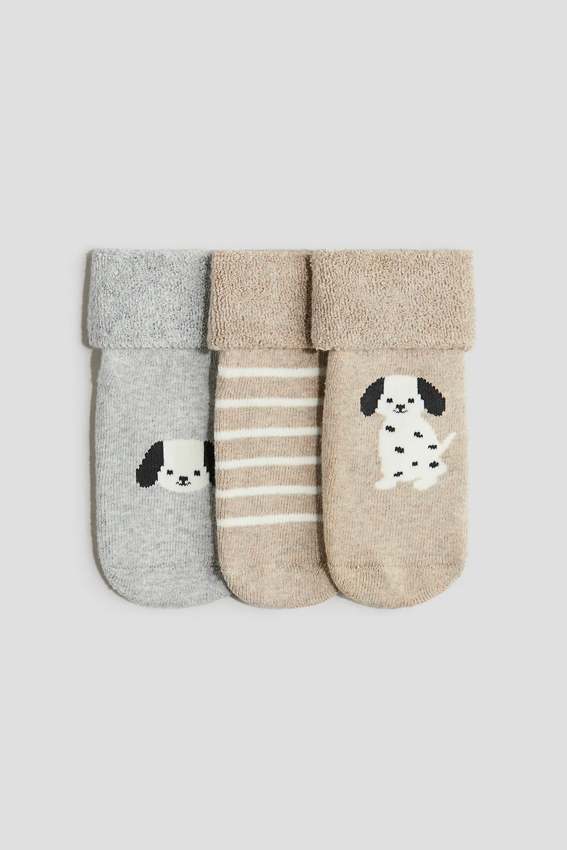Lot de 3 paires chaussettes en bouclette