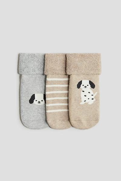 Lot de 3 paires chaussettes en bouclette