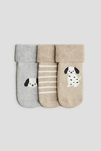 Lot de 3 paires chaussettes en bouclette