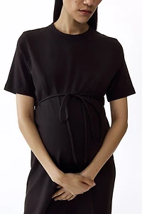 MAMA Tie-Detail T-Shirt Dress