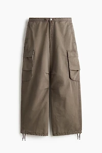 Loose-Fit Washed Cargo Pants