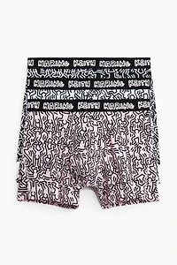 Lot de 3 caleçons boxeurs en coton à motif imprimé