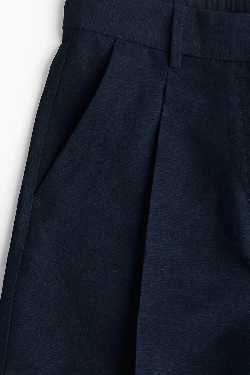 Linen-Blend Shorts