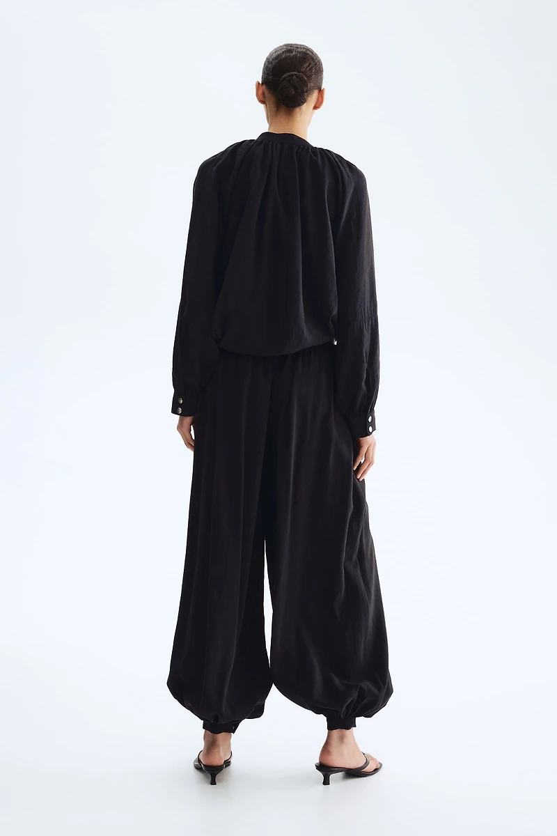 Balloon-Leg Modal Pants