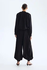 Balloon-Leg Modal Pants