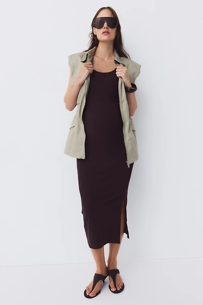 MAMA Ribbed Jersey Dress